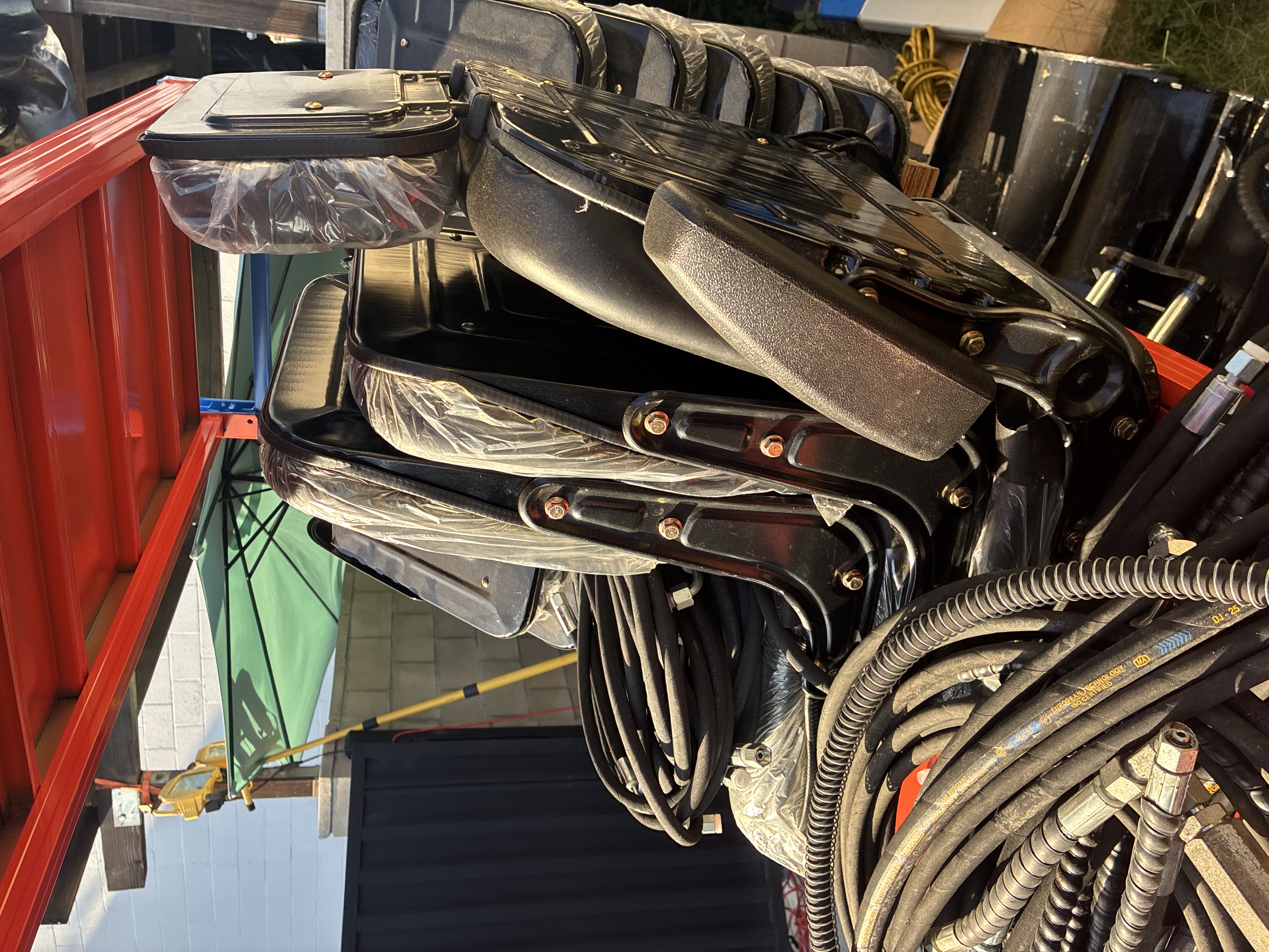 Universal Mount Equipment Seat — Headrest & Arm Rests, and Seat Belt